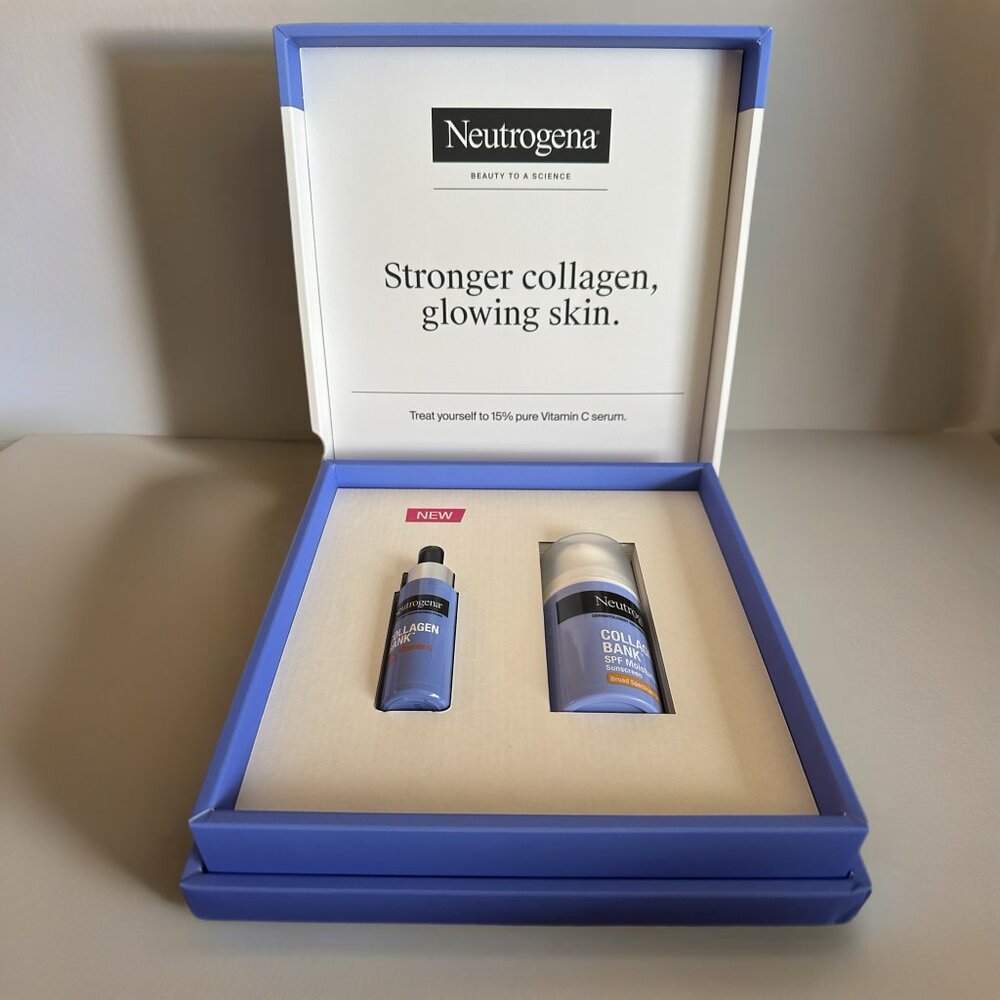 Neutrogena Collagen Bank Set – 15% Vitamin C Serum + SPF 30 Moisturizer - Picture 1 of 2